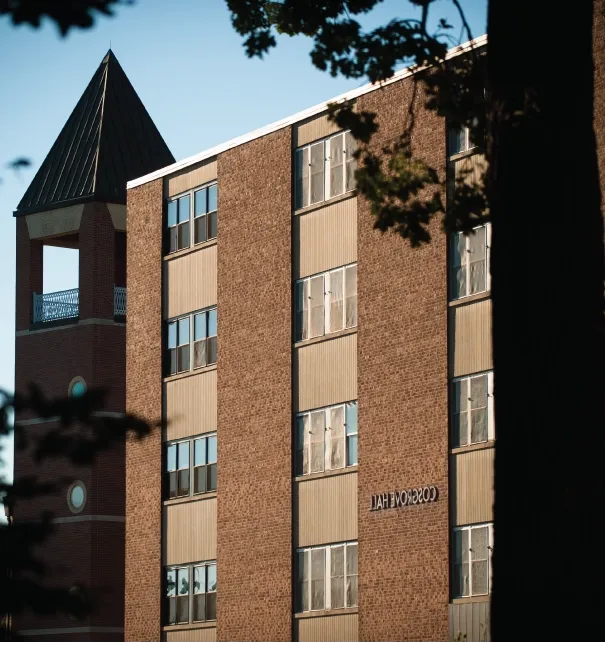 Exterior view of St. Ambrose University's Cosgrove Hall.